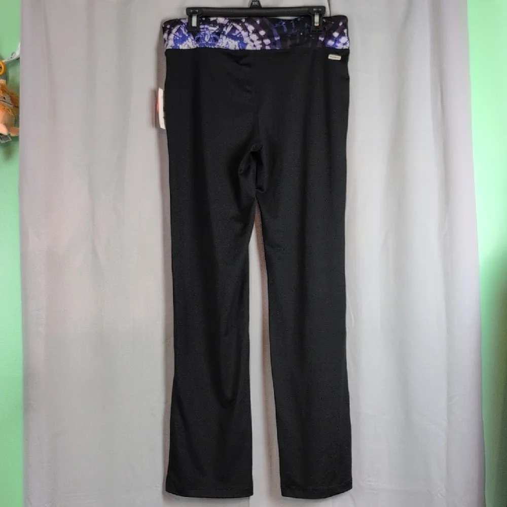 Danskin Purple and Black Leggings with Flared Design - Picture 2 of 8
